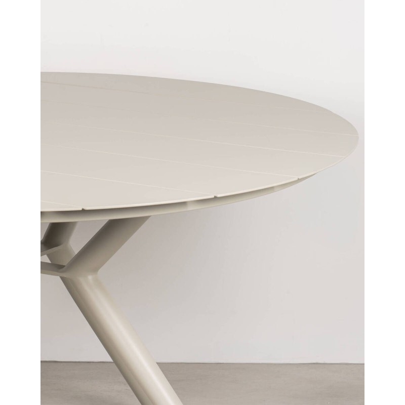 Mesa redonda Higer aluminio blanco roto 126,5 cm exterior