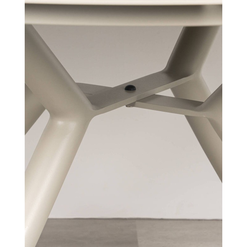 Mesa redonda Higer aluminio blanco roto 126,5 cm exterior