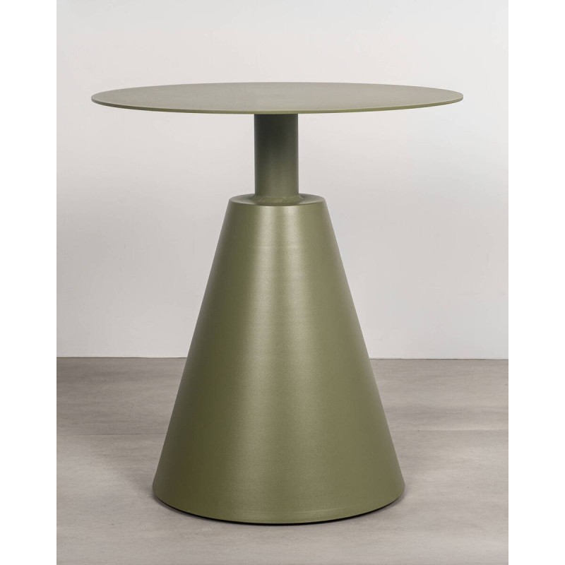 Mesa auxiliar Oliva aluminio verde 50 cm exterior