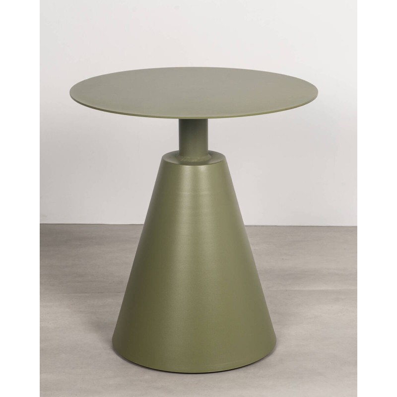 Mesa auxiliar Oliva aluminio verde 50 cm exterior
