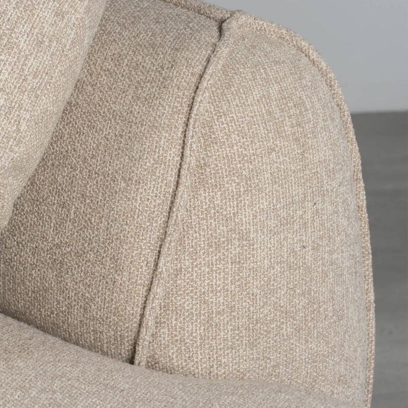 Sofá modular curvo Aura beige chaiselongue derecho 305 cm