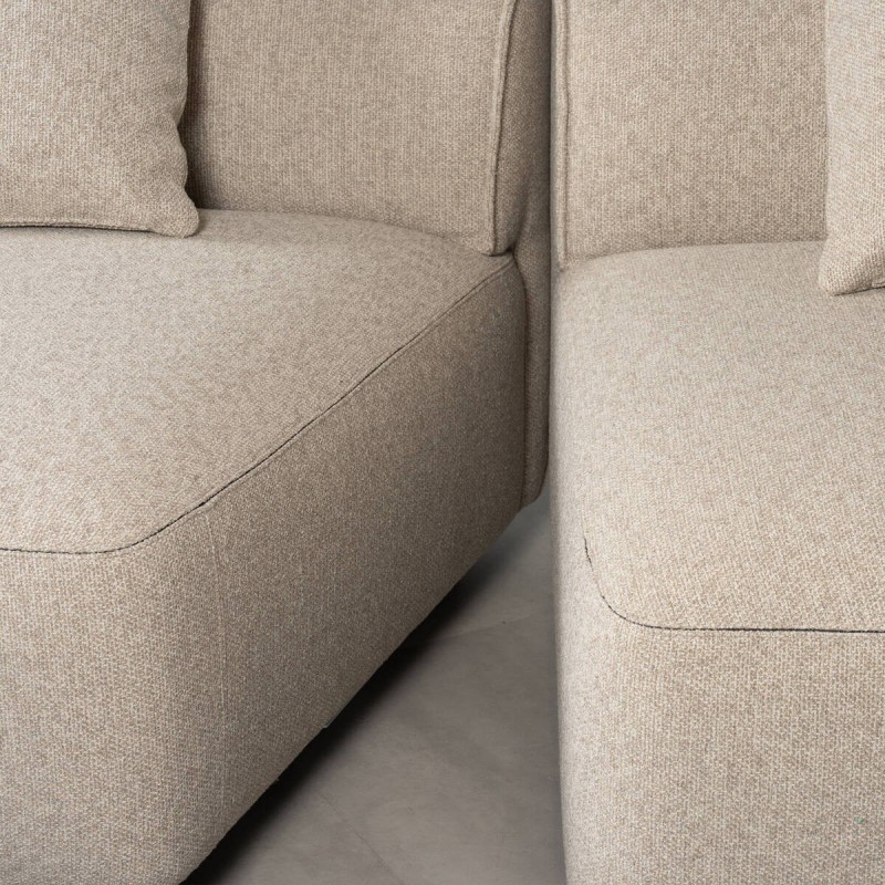 Sofá modular curvo Aura beige 305 cm
