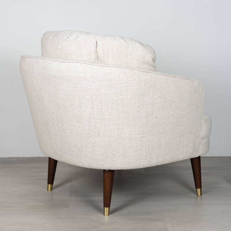 Sillón Ceres gris claro con patas de madera