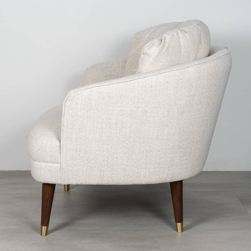 Sillón Ceres gris claro con patas de madera | Muebles Benítez