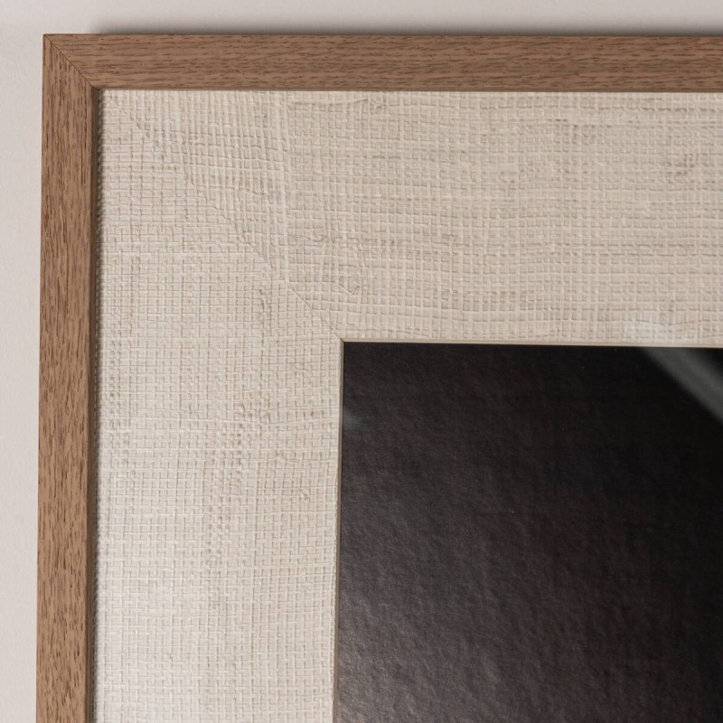 Cuadro Oriental 120x120 cm con Marco Roble y Doble Marco Beige Texturizado