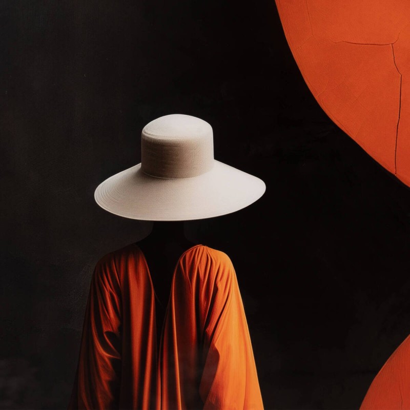 Cuadro Oriental 120x140 cm con Marco Negro