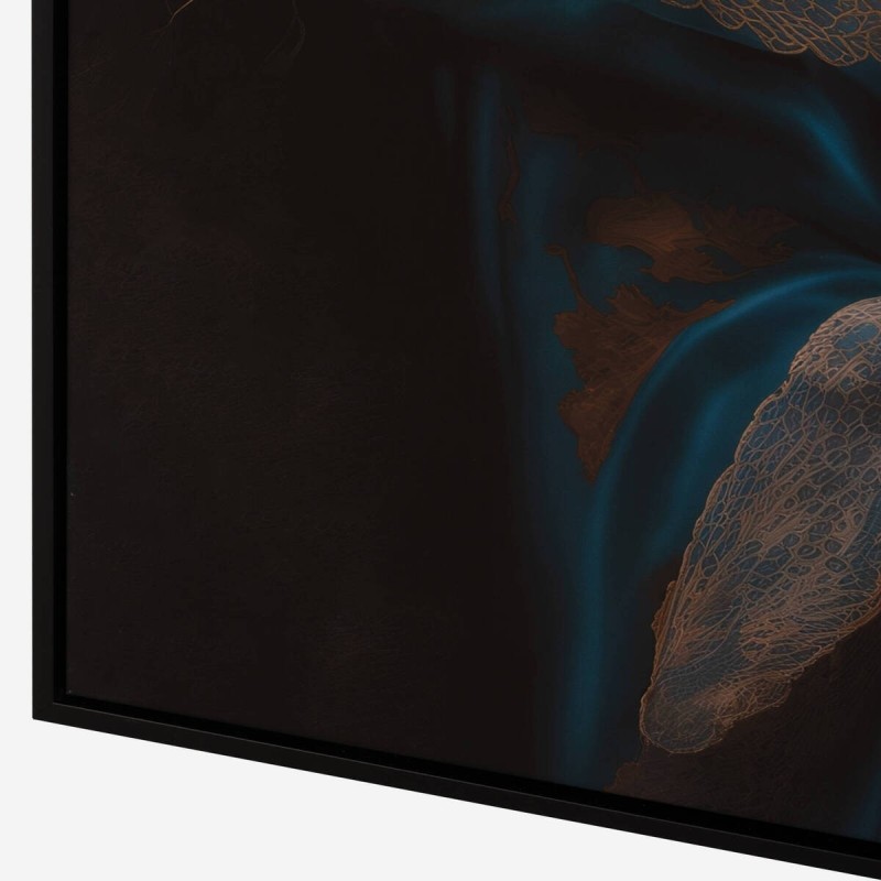 Lienzo Mujer Oriental con Naranjas 120x140 cm Marco Negro