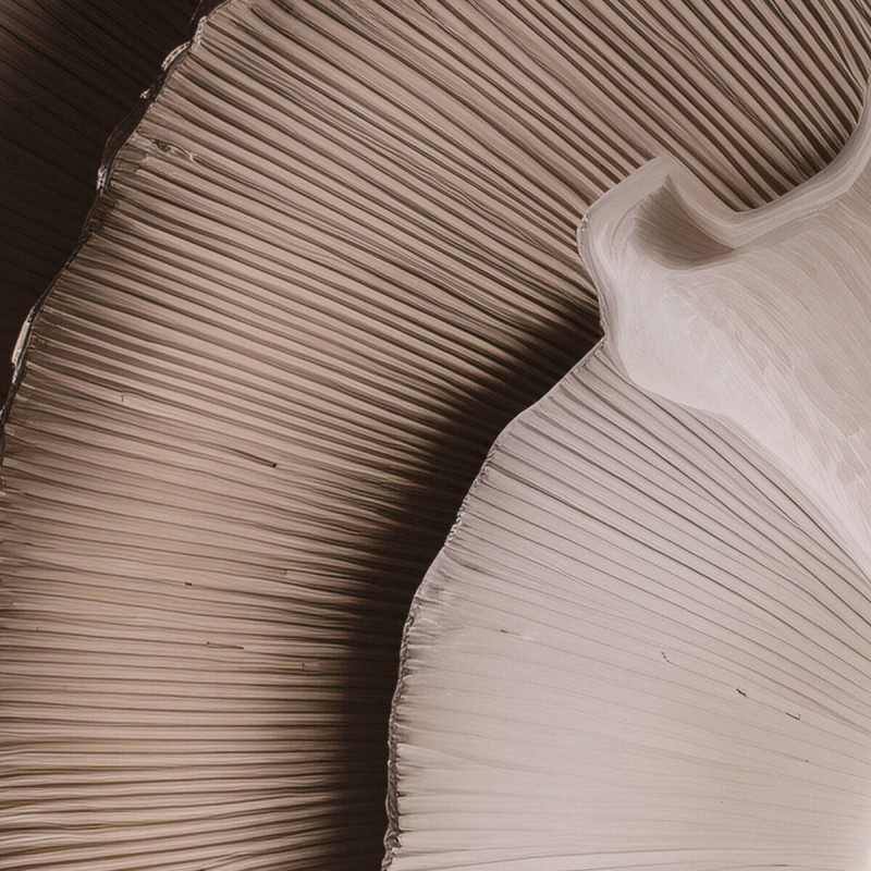 Lienzo Abstracto Floral 120x140 cm con Marco Roble