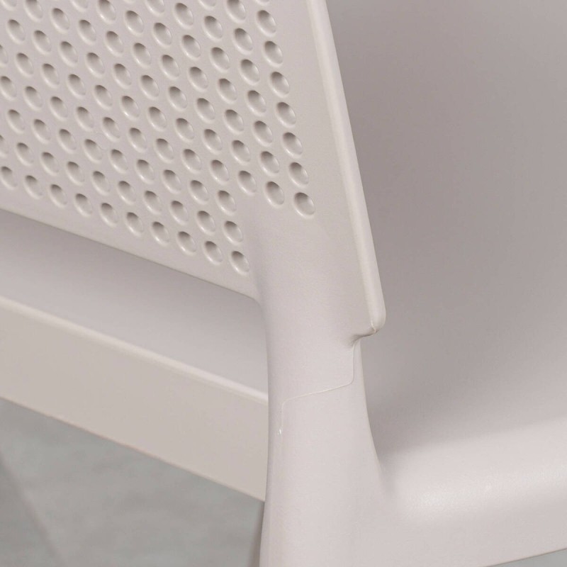 Silla Bora de exterior de polipropileno gris claro