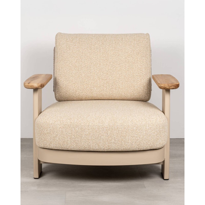 Sofá Block 1 plaza con respaldo de cuerda trenzada exterior