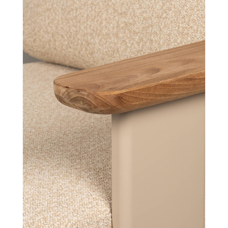 Sofá Block 1 plaza con respaldo de cuerda trenzada exterior