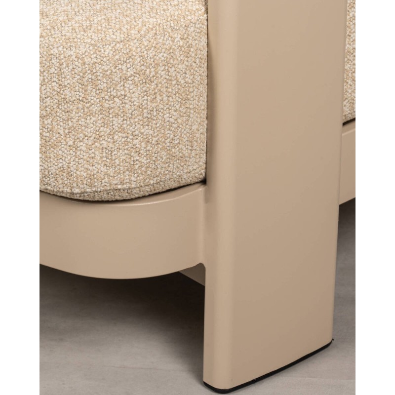 Sofá Block 1 plaza con respaldo de cuerda trenzada exterior