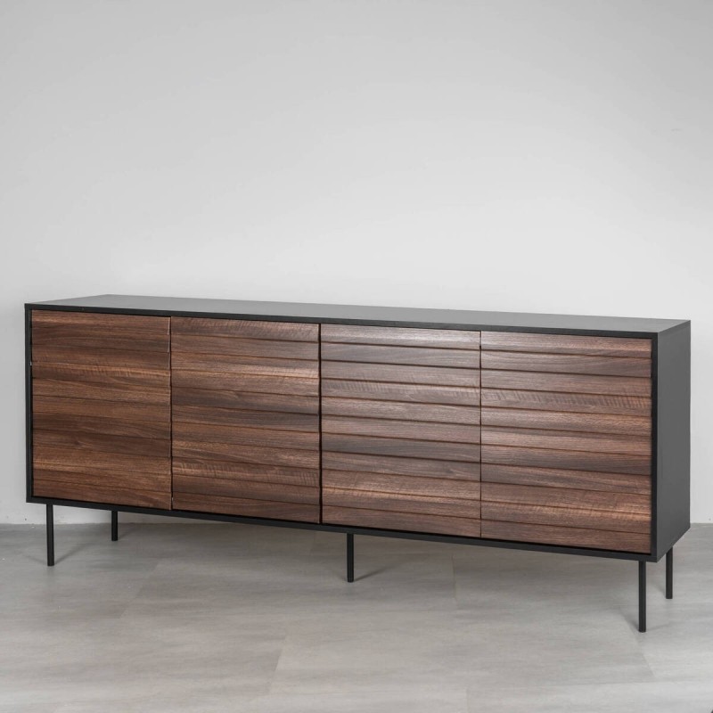 Aparador Noa 200 cm en nogal y negro