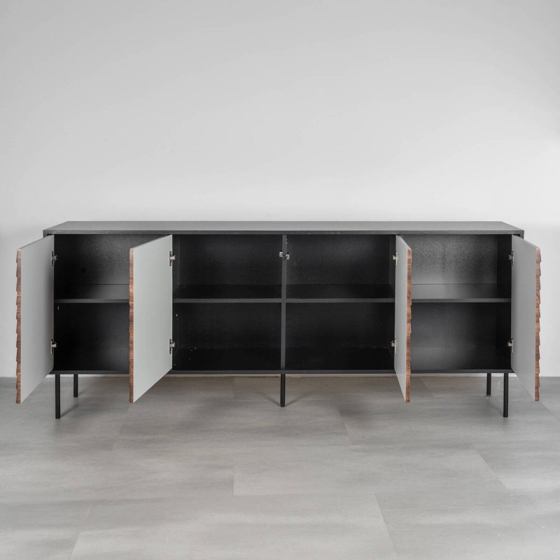 Aparador Noa 200 cm en nogal y negro