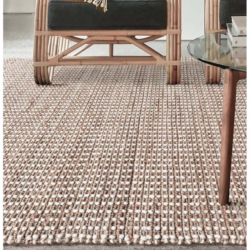 Alfombra dospat de yute y lana 190x290cm