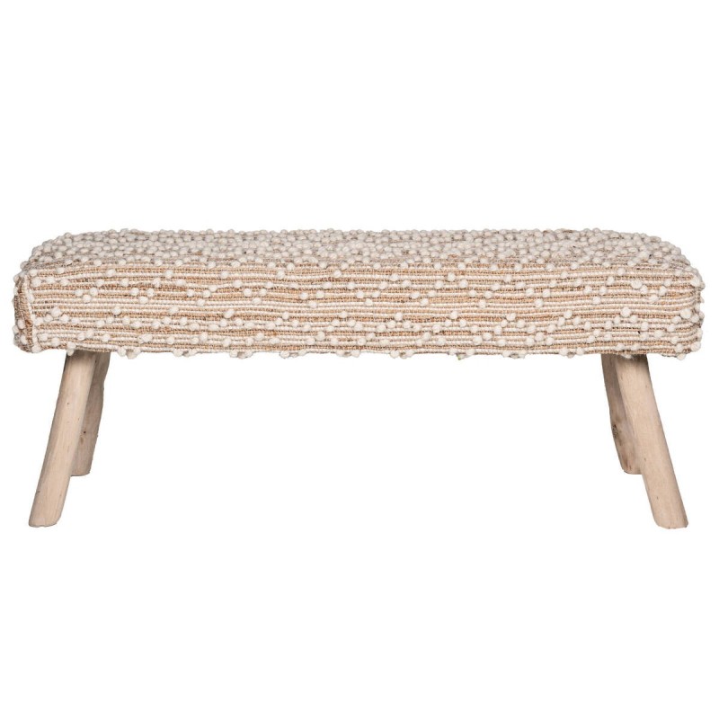 Banco leeward natural y marfil 120x40x50cm