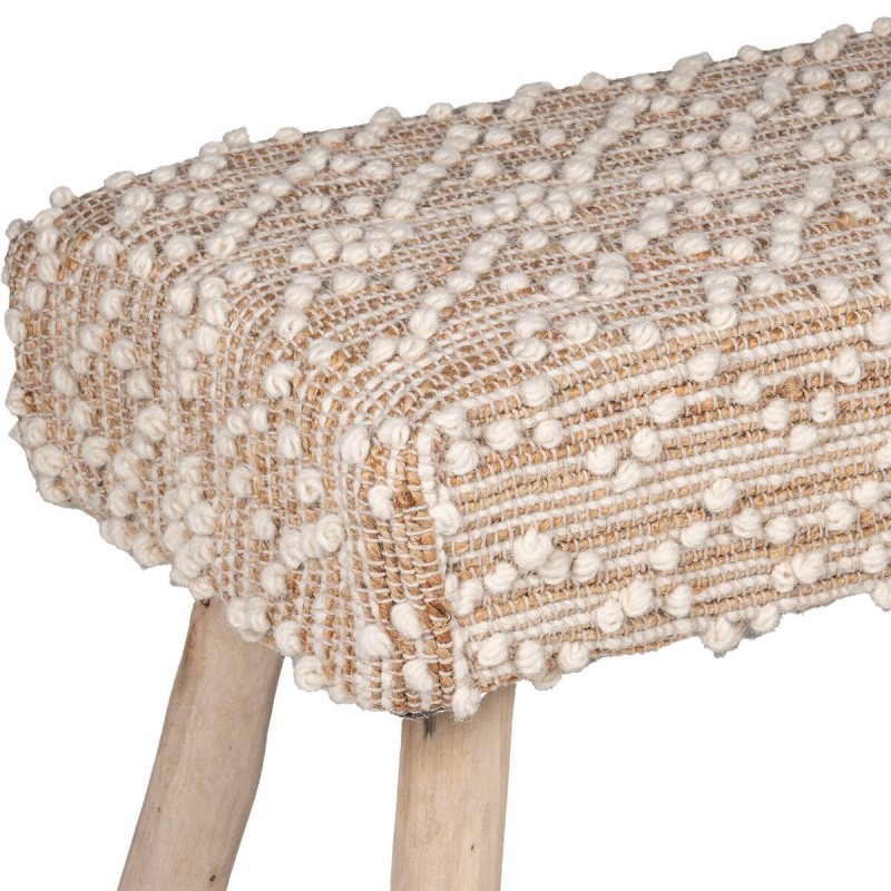 Banco leeward natural y marfil 120x40x50cm