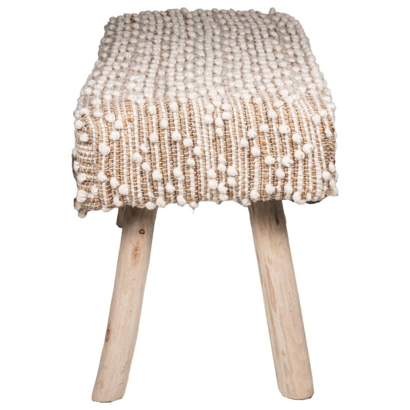 Banco leeward natural y marfil 120x40x50cm