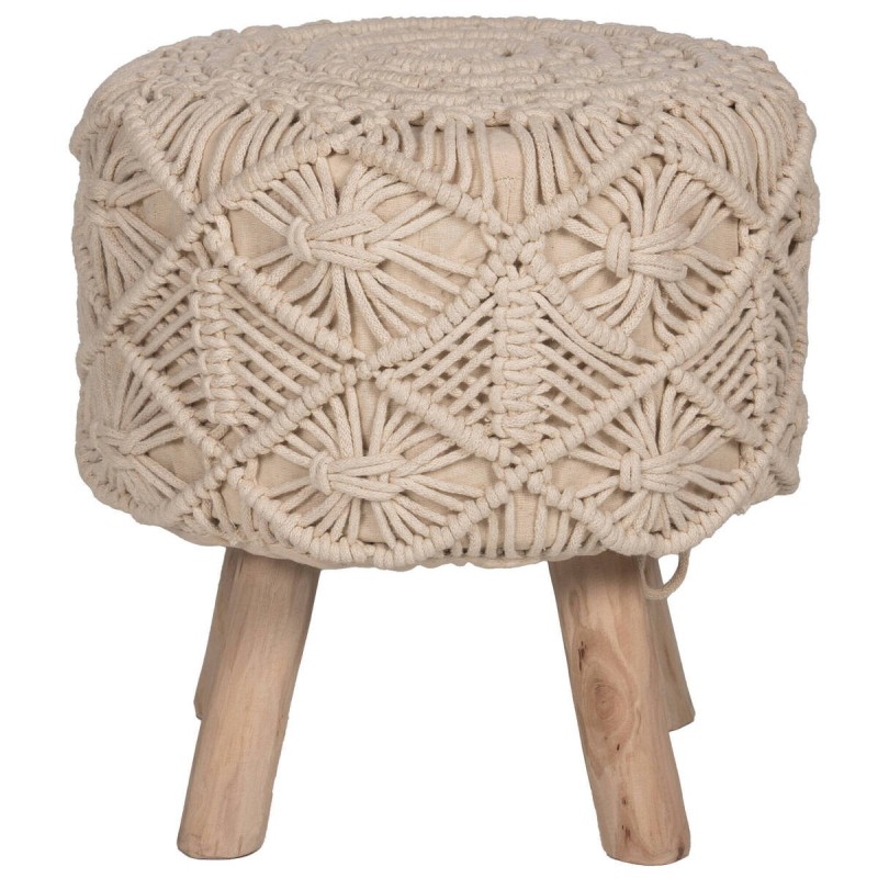 Taburete bajo nashton marfil 40x40x40cm