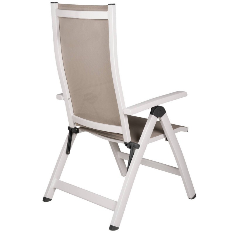 Silla reclinable exterior aluminio  textilene caqui 114x60x66cm