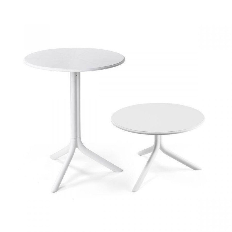 Mesa spritz doble altura  blanco ø60.5cm