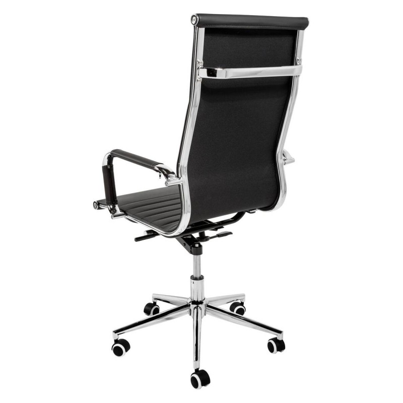 Silla oficina respaldo alto polipiel negro opium 55x60x115cm