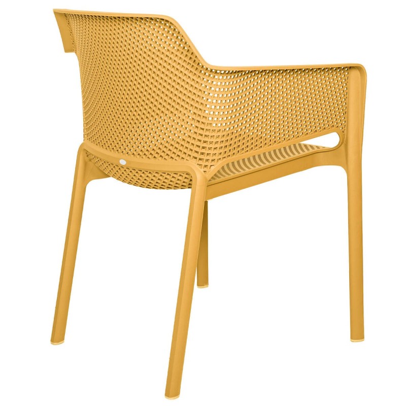 Sillón net amarillo senape 61x59x80cm