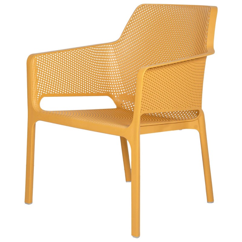 Sillón net relax amarillo senape 67x71x87cm