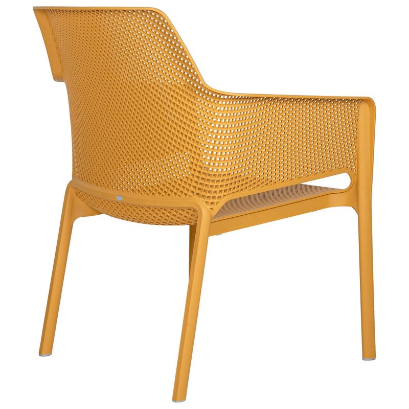 Sillón net relax amarillo senape 67x71x87cm