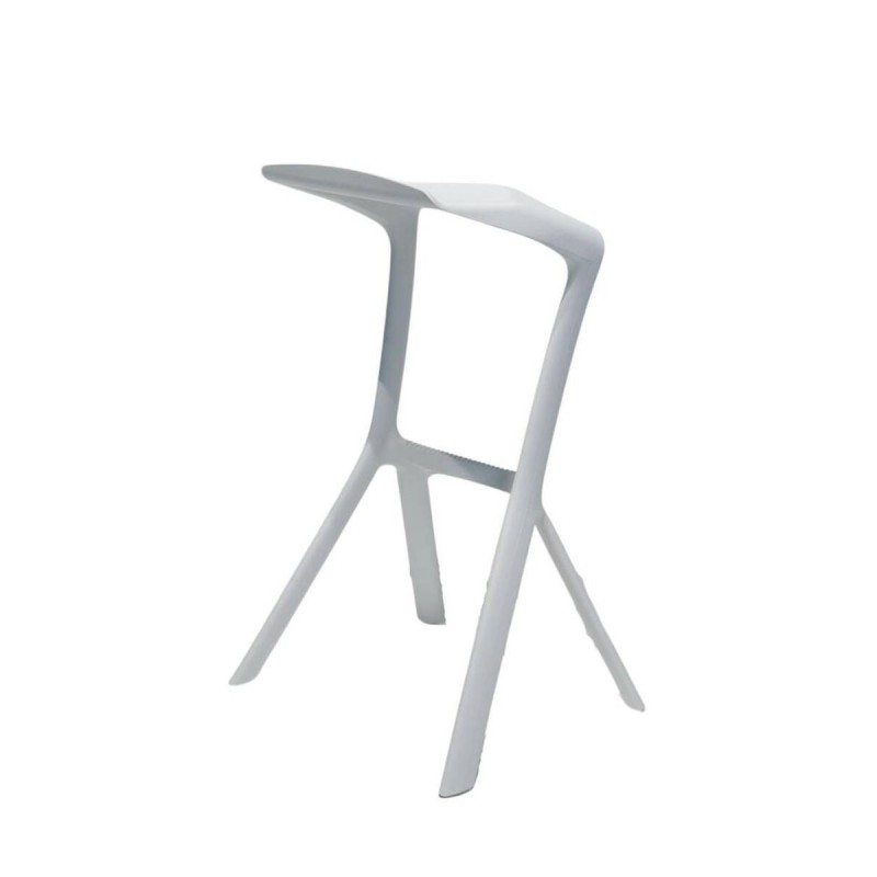 Taburete de bar de diseño marcus blanco 50x45x82cm