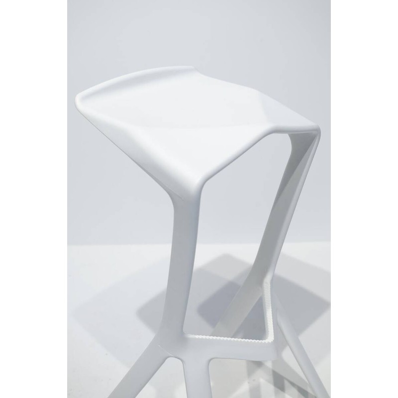 Taburete de bar de diseño marcus blanco 50x45x82cm