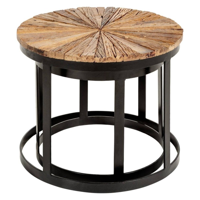 Set de dos mesas nido impala madera reciclada 55x55x45cm 45x45x40cm