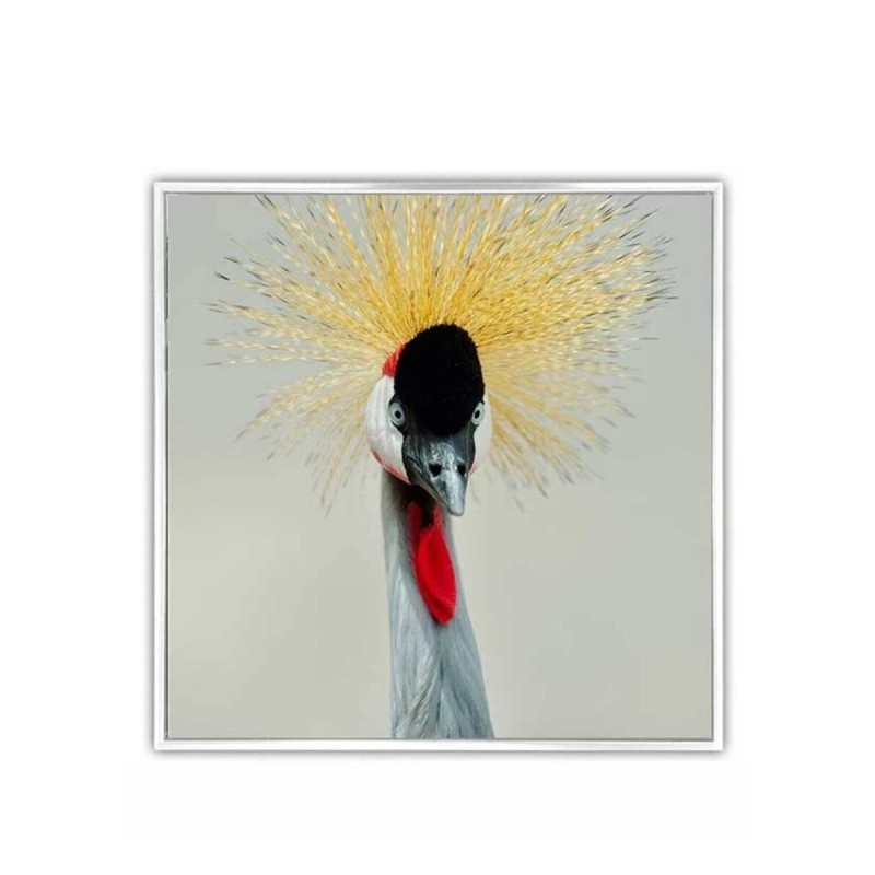 Cuadro grulla coronada 82,5 x 82,5cm