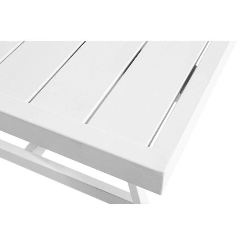 Mesa comedor para exterior aluminio blanco wind 150x87x68cm