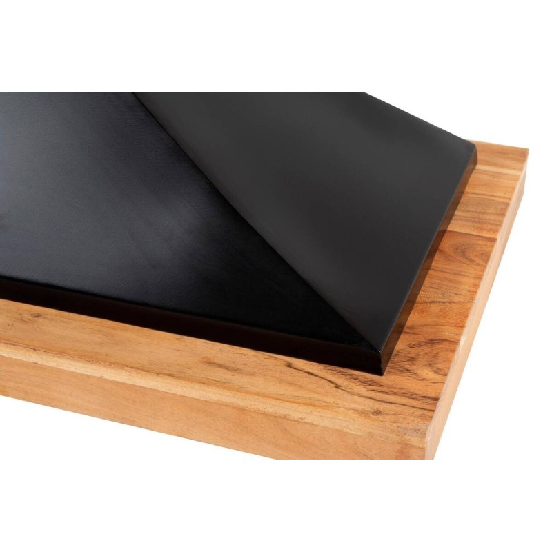 MESA DE COMEDOR MADERA DE ACACIA BASE METAL NEGRO (200x100x76cm)