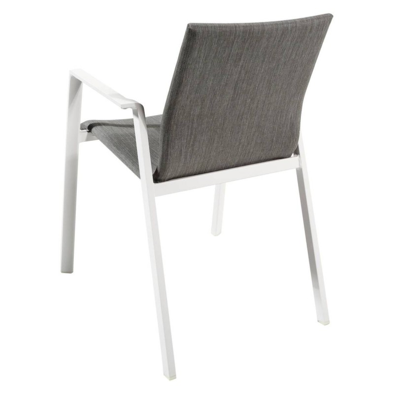 Silla exterior aluminio textilene gris 55.5x60x83cm