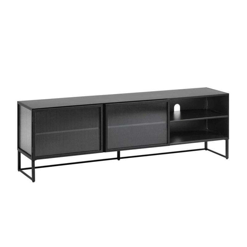 Mueble tv trixie metal negro 180 x 58 cm