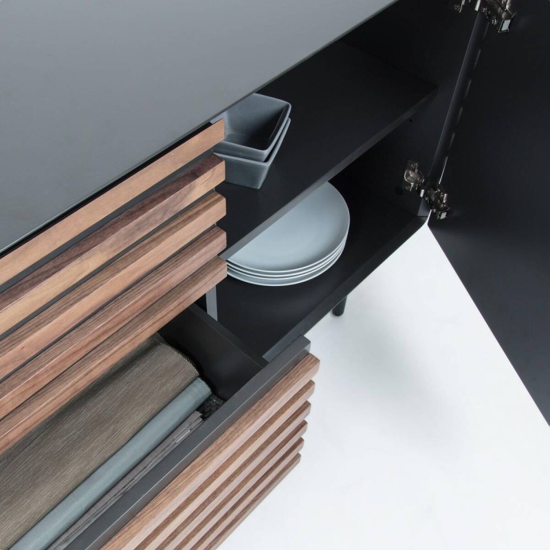 APARADOR KESIA CON CHAPA DE NOGAL 162x74 cm