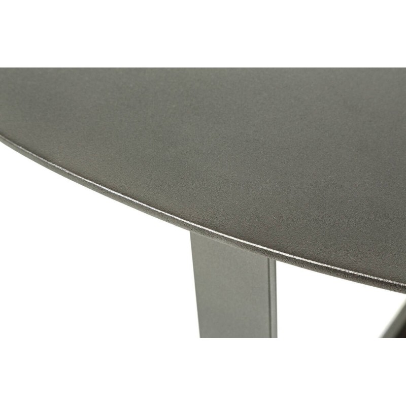 Mesa de centro de exterior redonda alumunio gris 99x38cm