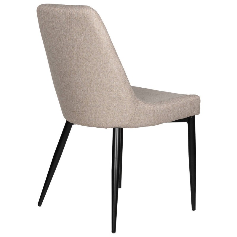 Silla beige oscuro patas negras 43x49x87cm