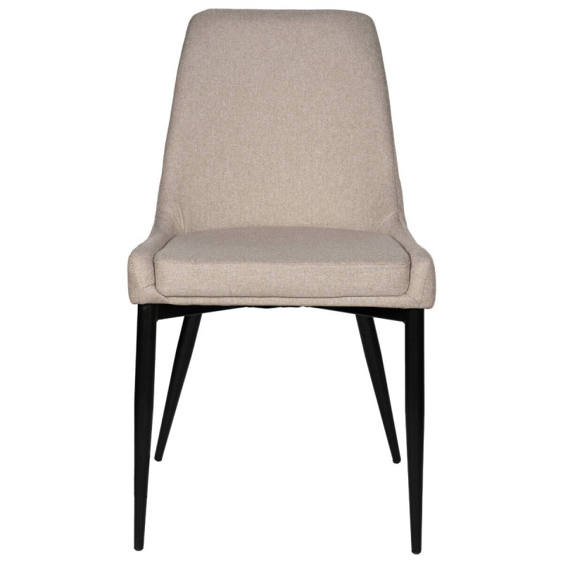 SILLA BEIGE OSCURO PATAS NEGRAS 43x49x87cm