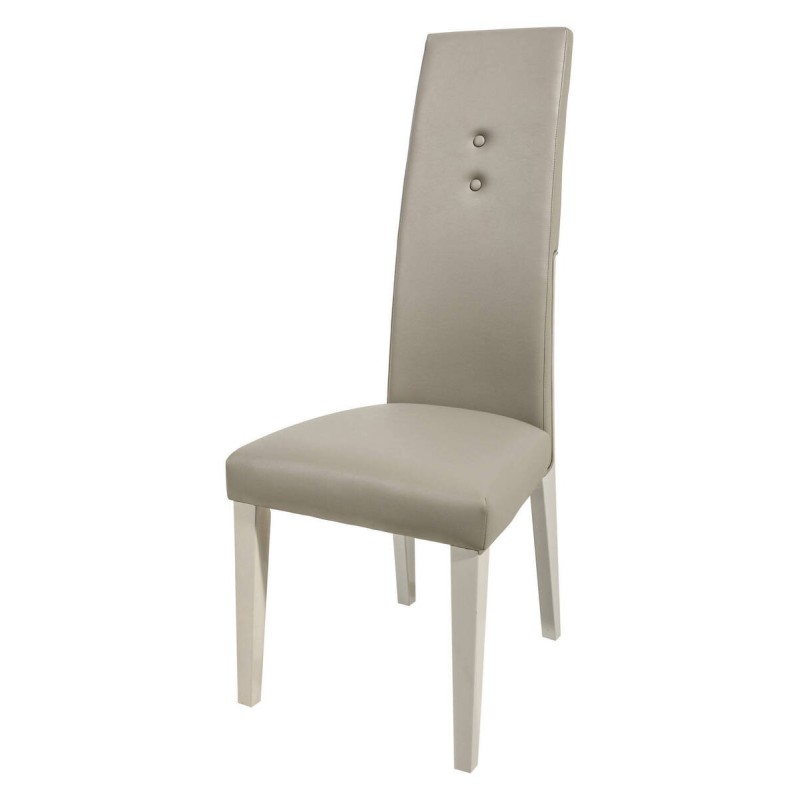 Silla grey lacada acabado blanco 48x55x118cm