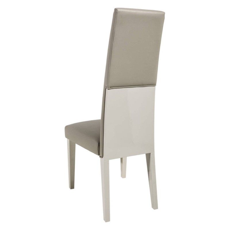 Silla grey lacada acabado blanco 48x55x118cm