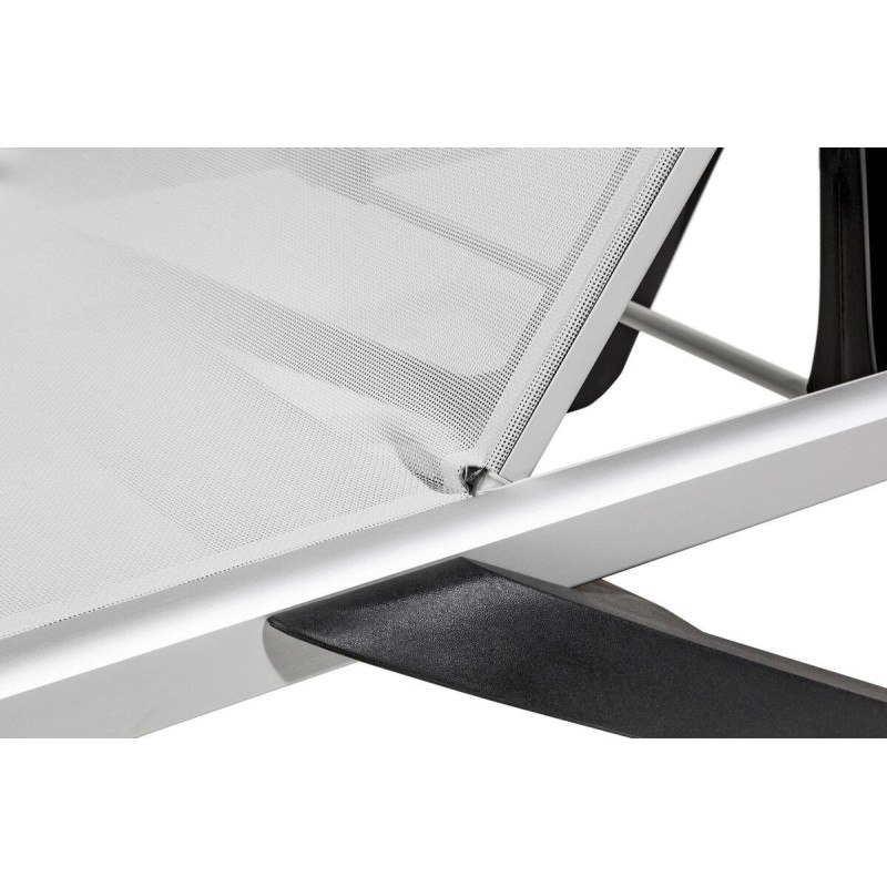 TUMBONA ALUMINIO ANTRACITA MALLA GRIS 72x191x30cm