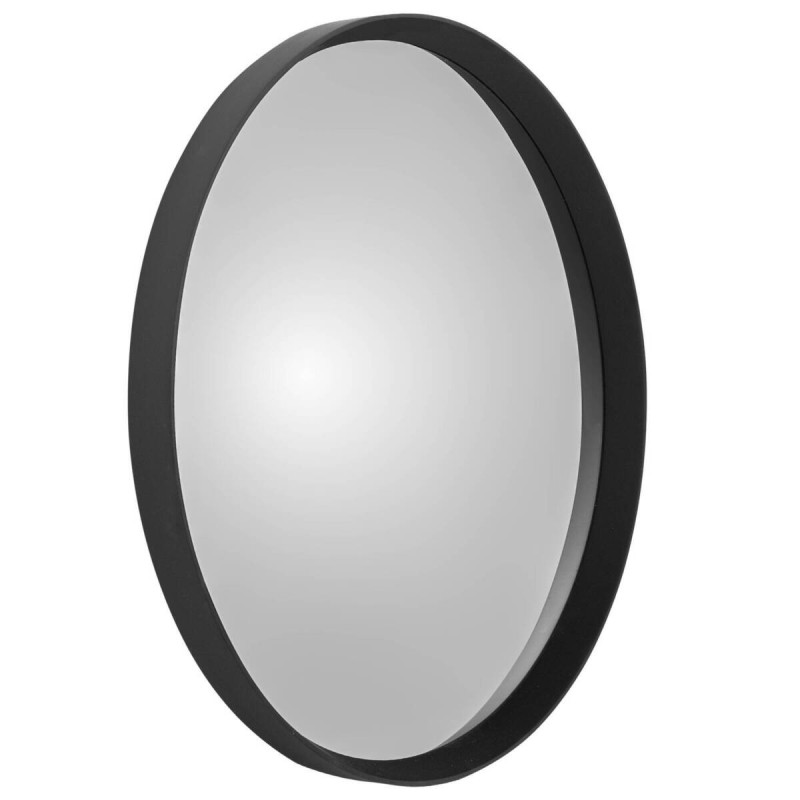 ESPEJO REDONDO DE MADERA NEGRO 70x70cm