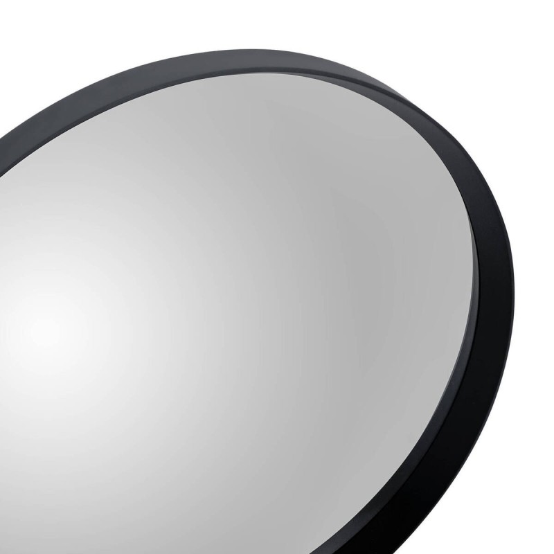 Espejo redondo de madera negro 70x70cm