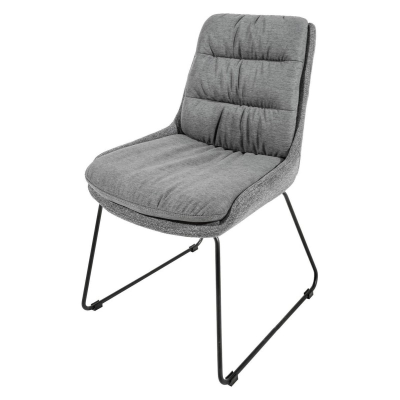 Silla patas negro mate asiendo acolchado 53x63x90cm