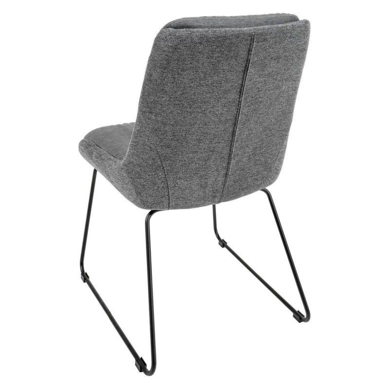 Silla patas negro mate asiendo acolchado 53x63x90cm