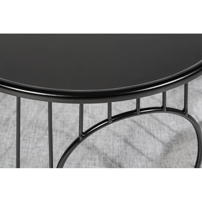 Mesa de centro con almacenaje negro 60.5x38cm