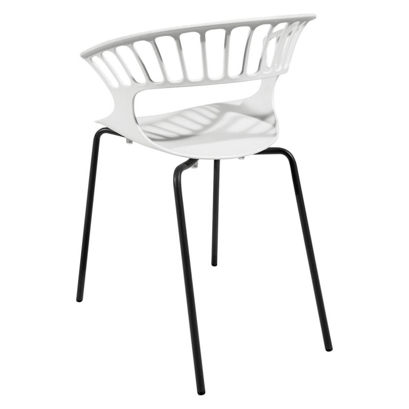 Silla tiara blanca patas antracita 58x58x80cm